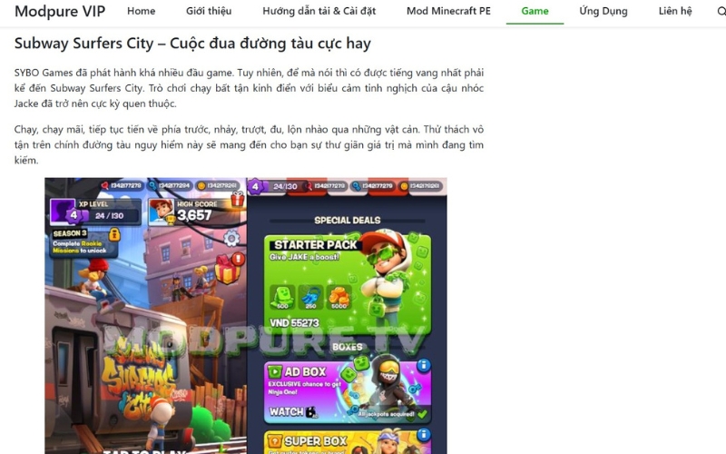 Với Modpure Apk, bạn dễ dàng tải nhanh các ứng dụng và game mới nhất